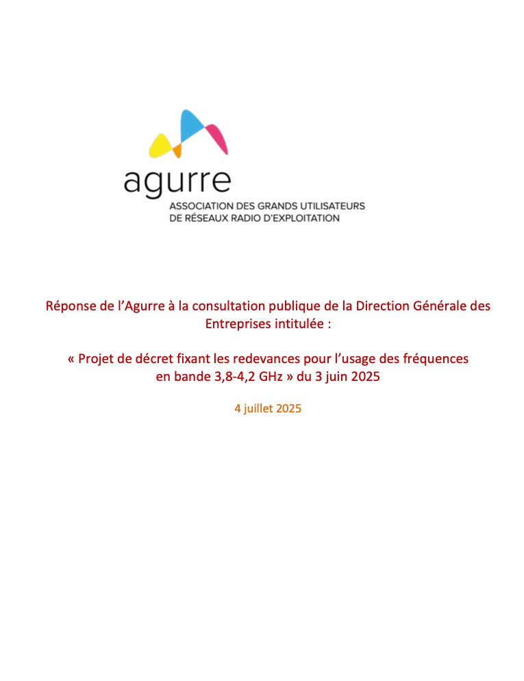 Projet de décret fixant les redevances pour l’usage des fréquences en bande 3,8-4,2 GHz
